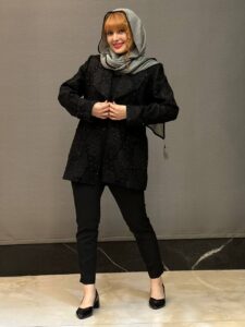 کت یقه ارشال نوار سنگدوزی مدل رزا
